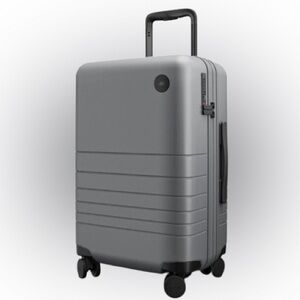 Monos Hard Shell Carry On 360 Rolling Wheeled Travel Luggage Suitcase in Gray